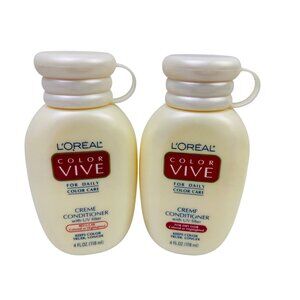 2 L'Oreal Color Vive Creme Conditioner Color-Treated/Dry Hair 4 oz Discontinued